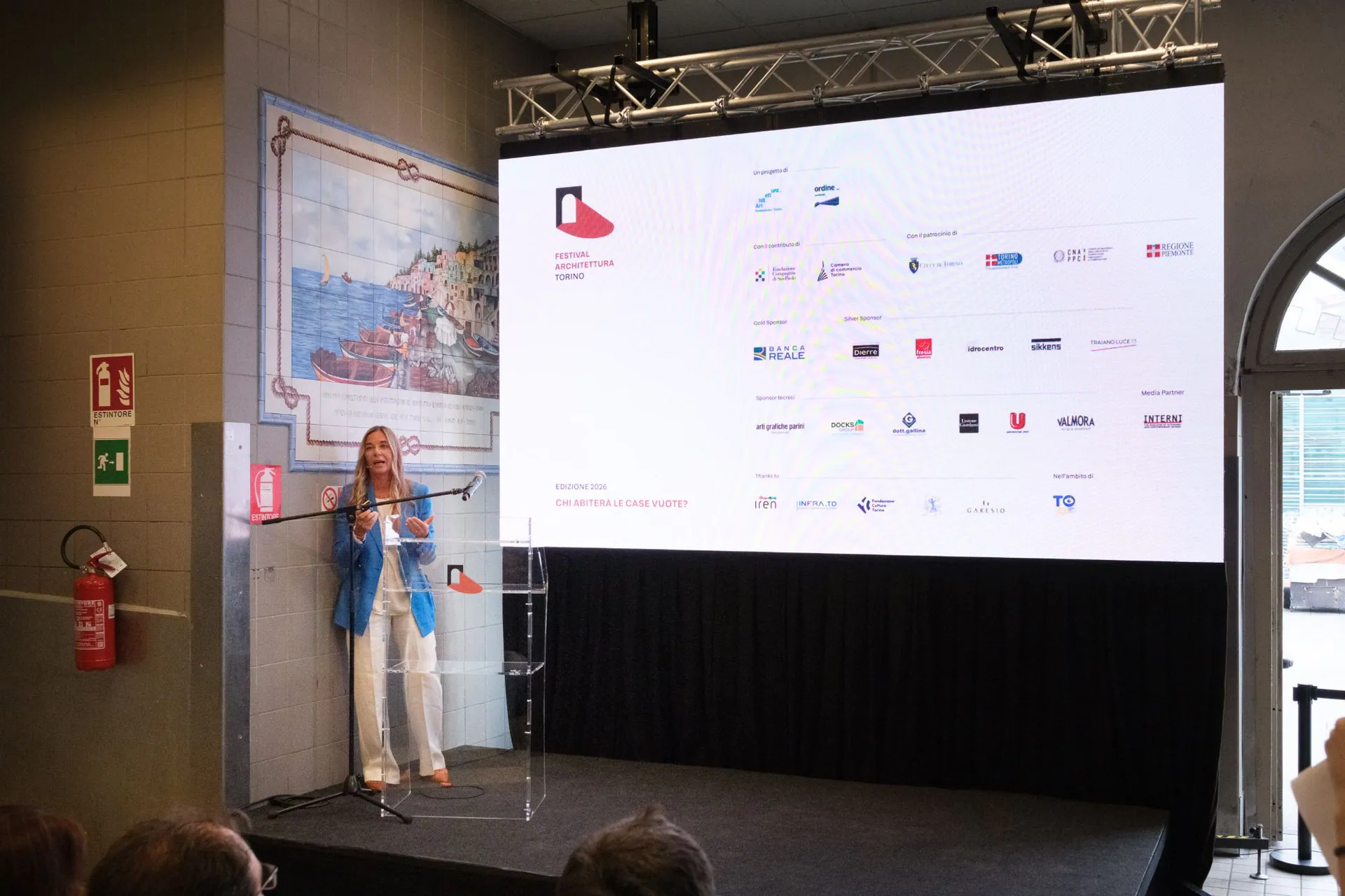 Alessandra Siviero, president of Fondazione per l’architettura / Torino, during her talk