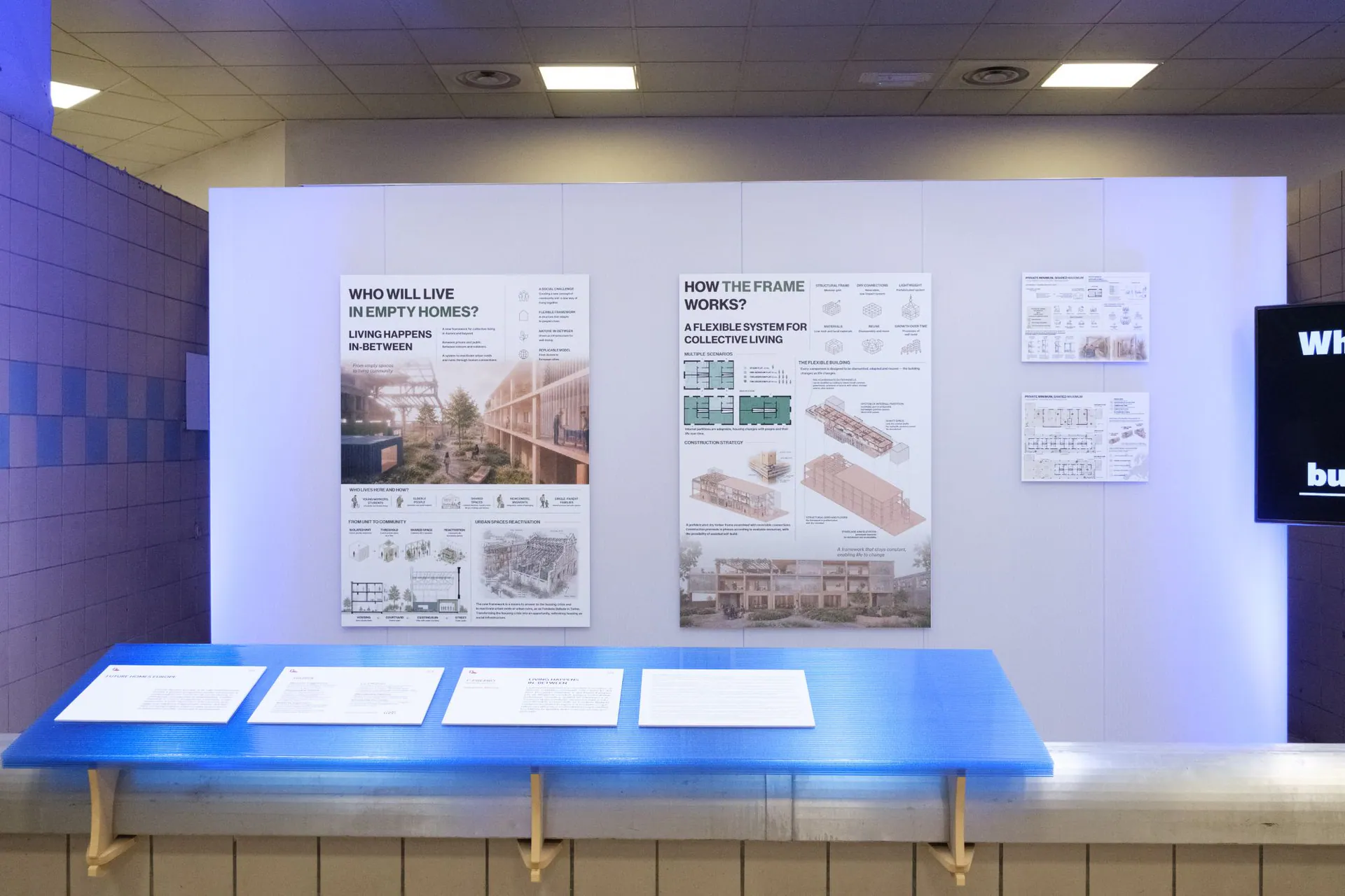 A photography exhibition of residential architecture in the festival spaces