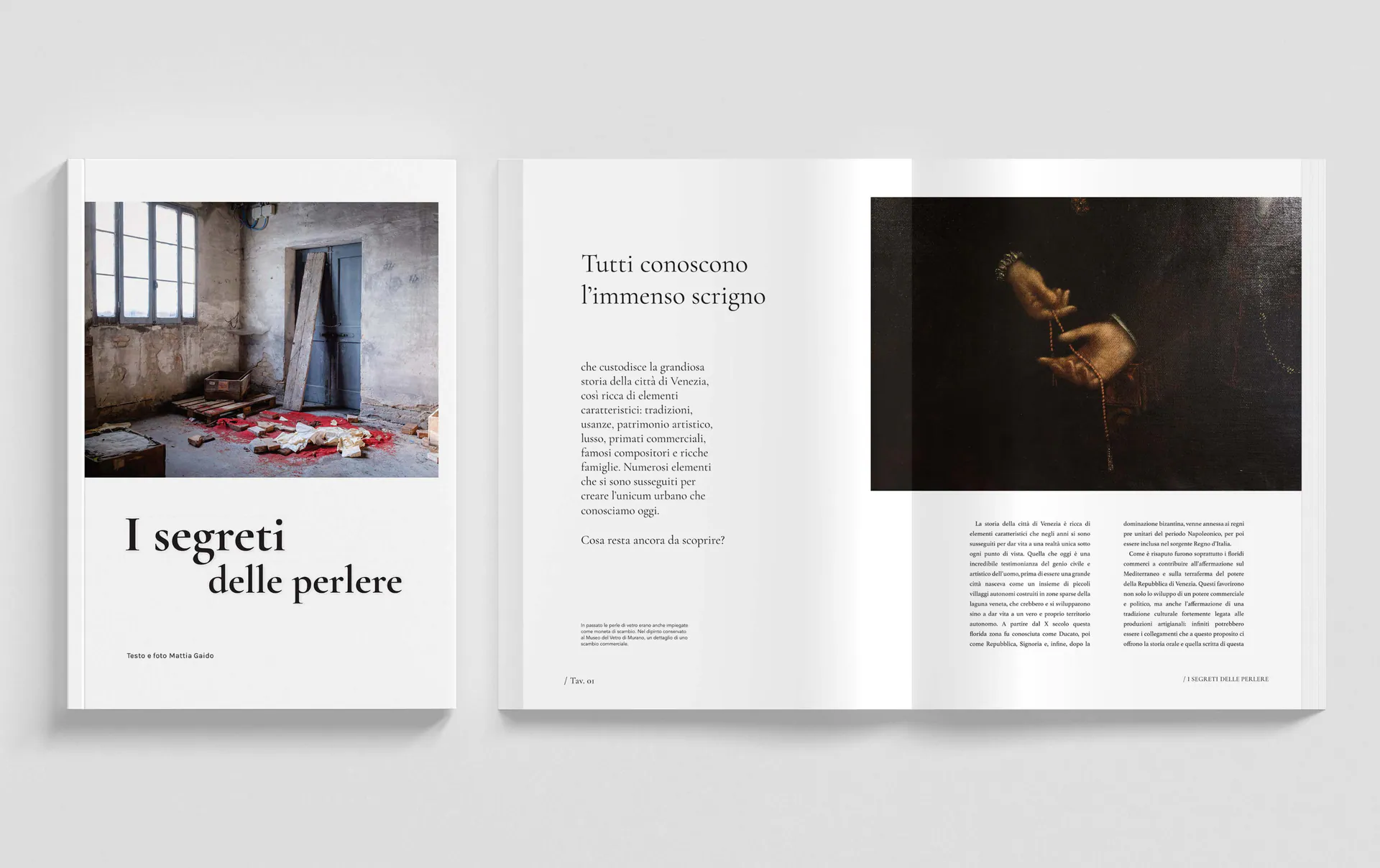 Il libro di Perle di Luce, impaginato in stile editoriale